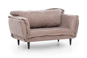 Mezonzo 3-sits Rektangulär Längsbäddad Bäddsoffa 50x190 cm i Tyg - Taupe - Möbler - Soffa - Bäddsoffa
