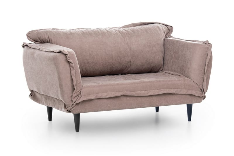 Mezonzo 3-sits Rektangulär Längsbäddad Bäddsoffa 50x190 cm i Tyg - Taupe - Möbler - Soffa - Bäddsoffa