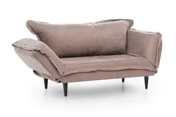 Mezonzo 3-sits Rektangulär Längsbäddad Bäddsoffa 50x190 cm i Tyg - Taupe - Möbler - Soffa - Bäddsoffa