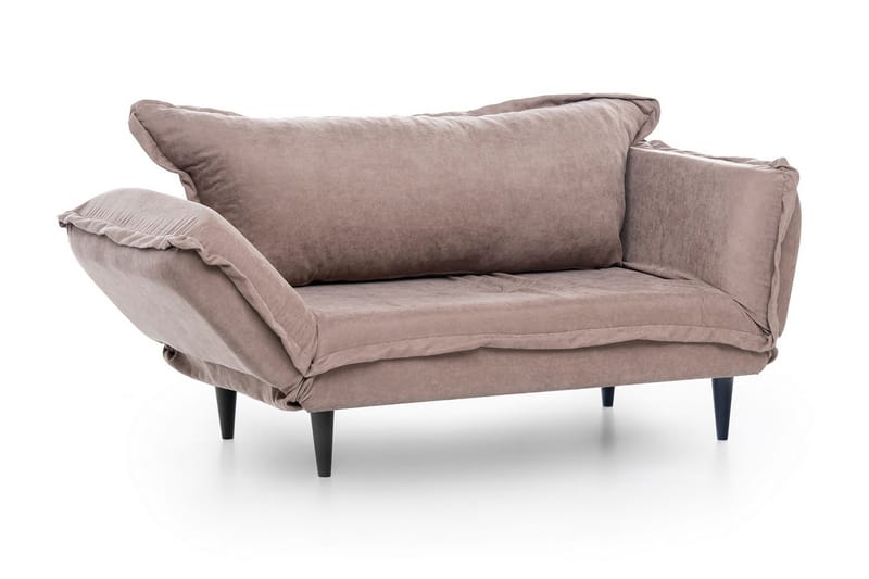 Mezonzo 3-sits Rektangulär Längsbäddad Bäddsoffa 50x190 cm i Tyg - Taupe - Möbler - Soffa - Bäddsoffa
