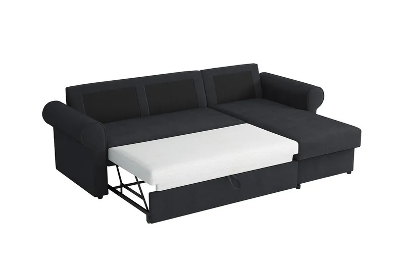Midfeld 3-sits Hörnbäddsoffa NO_BRAND beige - Möbler - Soffa - Bäddsoffa