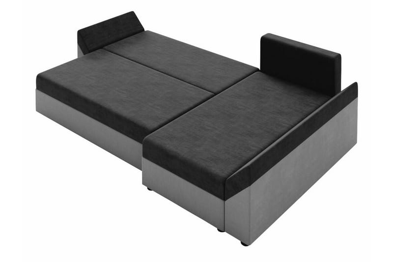 Midfeld 3-sits Hörnbäddsoffa NO_BRAND Dark Grey/Black - Möbler - Soffa - Bäddsoffa