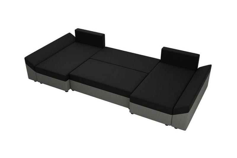 Midfeld 4-sits Hörnbäddsoffa 130x268 cm med Förvaring i Manchestertyg - Grå - Möbler - Soffa - Bäddsoffa