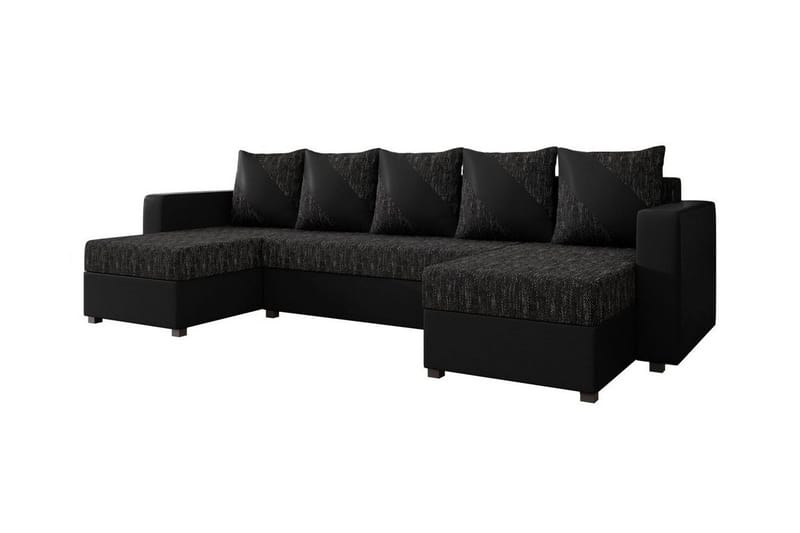 Midfeld 4-sits Hörnbäddsoffa Black, undefined