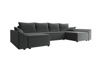 Midfeld 4-sits Hörnbäddsoffa Dark grey - Möbler - Soffa - Bäddsoffa