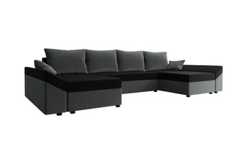 Midfeld 4-sits Hörnbäddsoffa Dark Grey/Black - Möbler - Soffa - Bäddsoffa