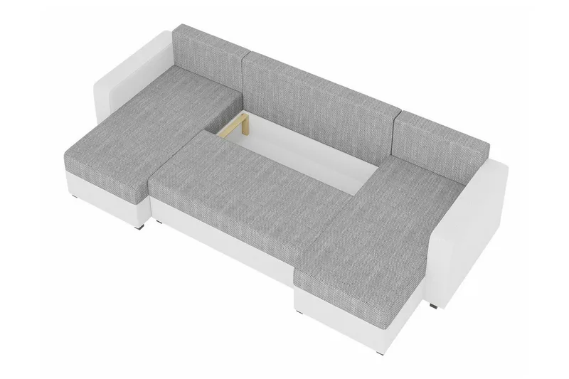 Midfeld 4-sits Hörnbäddsoffa NO_BRAND Black - Möbler - Soffa - Bäddsoffa