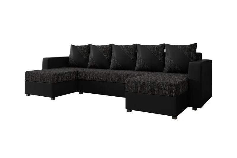 Midfeld 4-sits Hörnbäddsoffa NO_BRAND Black, undefined