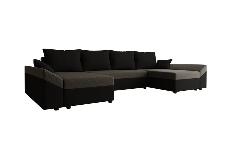 Midfeld 4-sits Hörnbäddsoffa NO_BRAND Brown/Black, undefined