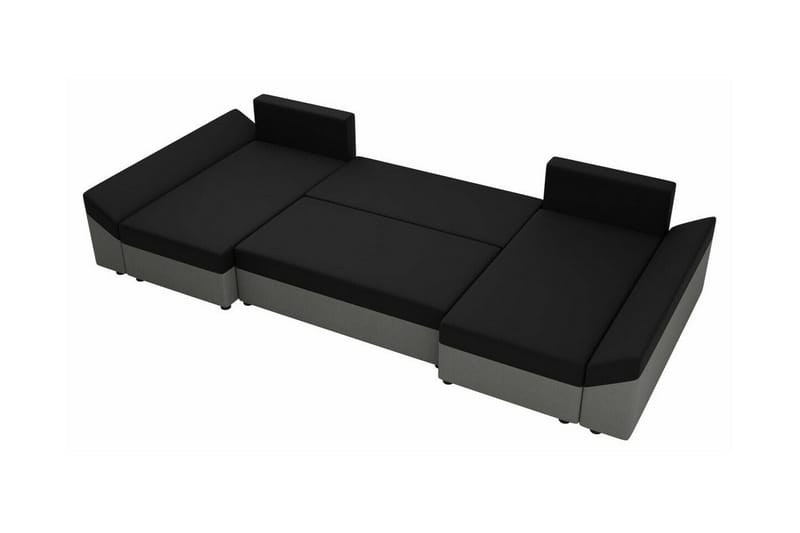 Midfeld 4-sits Hörnbäddsoffa NO_BRAND Dark Grey/Black - Möbler - Soffa - Bäddsoffa