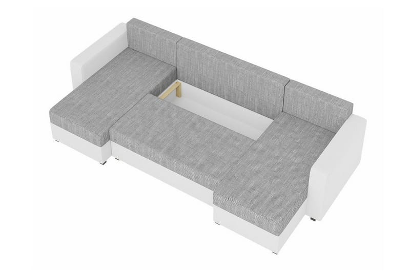 Midfeld 4-sits Hörnbäddsoffa NO_BRAND White/Grey - Möbler - Soffa - Bäddsoffa