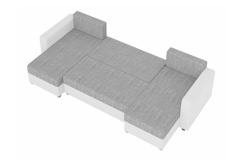 Midfeld 4-sits Hörnbäddsoffa NO_BRAND White/Grey - Möbler - Soffa - Bäddsoffa