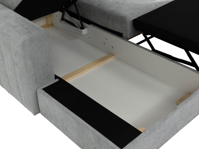 Milano 3-sits Bäddsoffa divan höger med förvaring - gul - Möbler - Soffa - Bäddsoffa