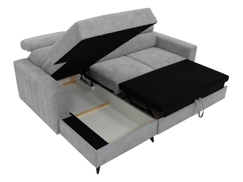 Milano 3-sits Bäddsoffa divan höger med förvaring - gul - Möbler - Soffa - Bäddsoffa