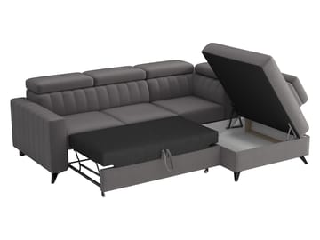 Milano 4-sits Bäddsoffa schäslong höger med förvaring - Mörkgrå - Möbler - Soffa - Bäddsoffa