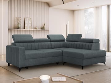 Milano 4-sits Bäddsoffa schäslong höger med förvaring - Mörkgrå - Möbler - Soffa - Bäddsoffa