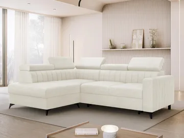 Milano 4-sits Bäddsoffa schäslong vänster med förvaring - beige - Möbler - Soffa - Bäddsoffa
