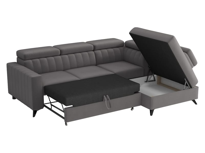 Milano 4-sits Bäddsoffa schäslong vänster med förvaring - gul - Möbler - Soffa - Bäddsoffa
