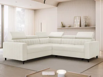 Milano 5-sits Bäddsoffa hörn med förvaring - Beige - Möbler - Soffa - Bäddsoffa