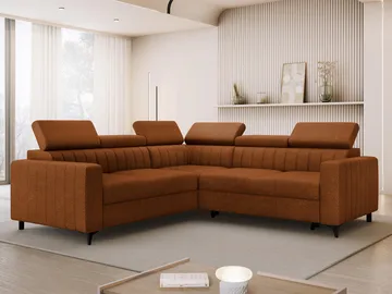 Milano 5-sits Bäddsoffa hörn med förvaring - Brun - Möbler - Soffa - Bäddsoffa