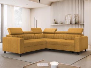 Milano 5-sits Bäddsoffa hörn med förvaring - Gul - Möbler - Soffa - Bäddsoffa