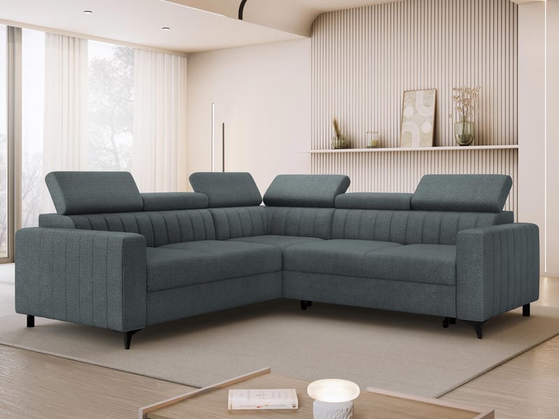 Milano 5-sits Bäddsoffa hörn med förvaring - Mörkgrå - Möbler - Soffa - Bäddsoffa