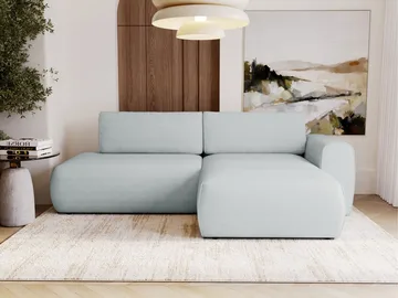 Milias 3-sits Bäddsoffa med Divan Höger och Förvaring - Grå - Möbler - Soffa - Bäddsoffa