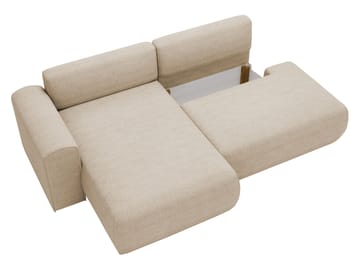Milias 3-sits Bäddsoffa med Divan Vänster och Förvaring - Beige - Möbler - Soffa - Bäddsoffa
