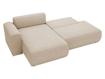 Milias 3-sits Bäddsoffa med Divan Vänster och Förvaring - Beige - Möbler - Soffa - Bäddsoffa