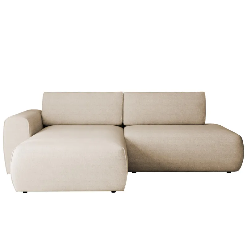 Milias 3-sits Bäddsoffa med Divan Vänster och Förvaring, Beige