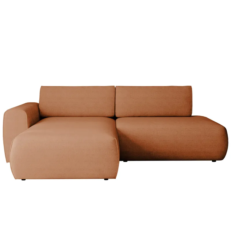Milias 3-sits Bäddsoffa med Divan Vänster och Förvaring, Orange