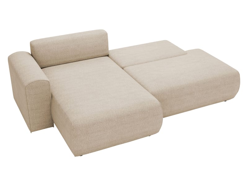 Milias 3-sits Bäddsoffa med Divan Vänster och Förvaring - Svart - Möbler - Soffa - Bäddsoffa