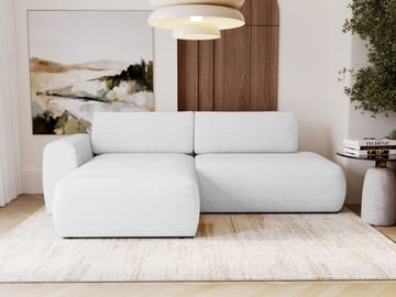 Milias 3-sits Bäddsoffa med Divan Vänster och Förvaring - Vit - Möbler - Soffa - Bäddsoffa