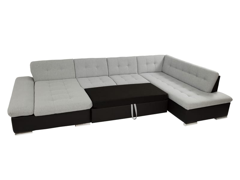 Mireo U-formad 5-sits Bäddsoffa med förvaring - grå - Möbler - Soffa - Bäddsoffa
