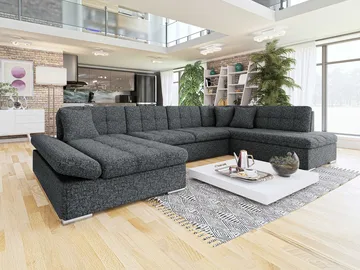 Mireo U-formad 5-sits Bäddsoffa med förvaring - grå - Möbler - Soffa - Bäddsoffa