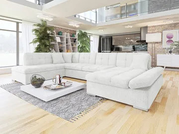Mireo U-formad 5-sits Bäddsoffa med förvaring - vit - Möbler - Soffa - Bäddsoffa