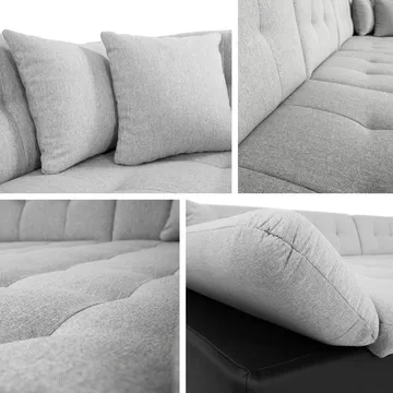 Mireo U-formad 5-sits Bäddsoffa med förvaring - vit - Möbler - Soffa - Bäddsoffa