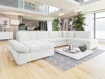 Mireo U-formad 5-sits Bäddsoffa med förvaring - vit - Möbler - Soffa - Bäddsoffa