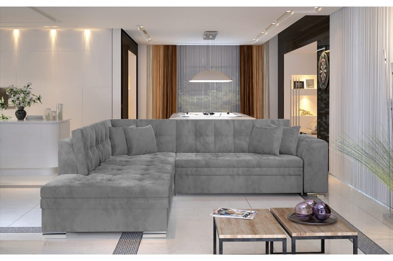 Moclino Hörnbäddsoffa - Grå - Möbler - Soffa - Divansoffor & schäslongsoffa - 4 sits soffa med divan