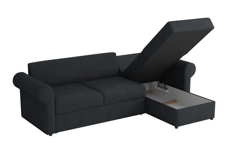 Monaco Hörnsoffa LED-belysning - Blå - Möbler - Soffa - Bäddsoffa