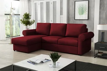 Monaco Hörnsoffa - Röd - Möbler - Soffa - Bäddsoffa