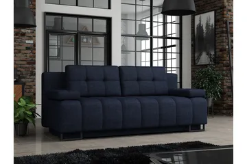 Morenia 3-sits Fällbar Bäddsoffa 146x200 cm med Förvaring i Tyg - Blå - Möbler - Soffa - Bäddsoffa