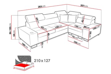 Morenia 3-sits Hörnbäddsoffa Universal - Brun - Möbler - Soffa - Bäddsoffa