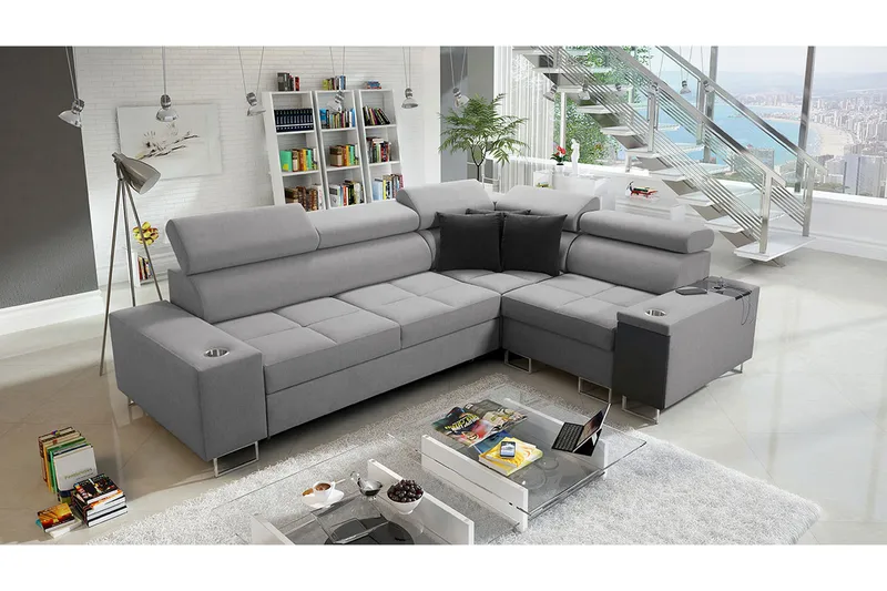 Morenia 3-sits Hörnbäddsoffa Universal - Ljusgrå - Möbler - Soffa - Bäddsoffa