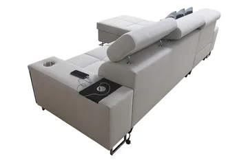 Morenia 3-sits Hörnbäddsoffa Vänster - Vit - Möbler - Soffa - Bäddsoffa