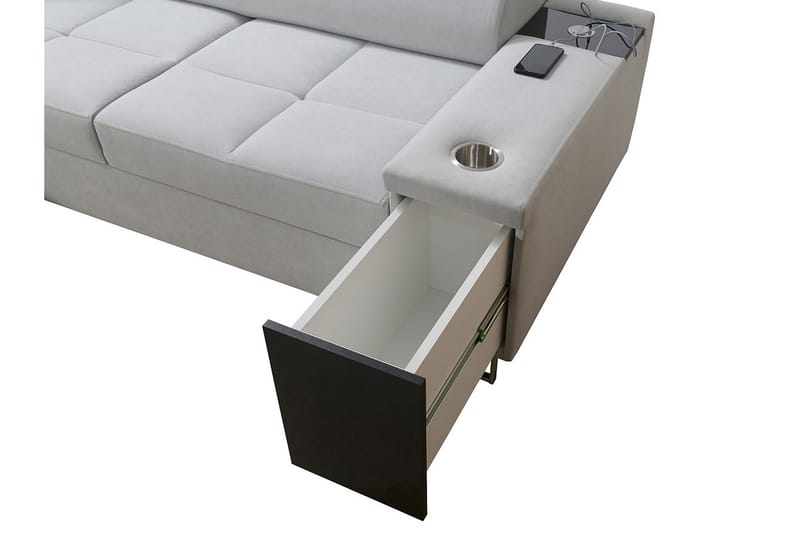 Morenia 3-sits Hörnbäddsoffa Vänster - Vit - Möbler - Soffa - Bäddsoffa