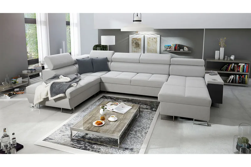 Morenia 4-sits Bäddsoffa Vänster - Vit - Möbler - Soffa - Bäddsoffa