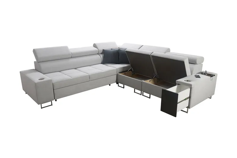 Morenia 4-sits Hörnbäddsoffa Höger - Brun - Möbler - Soffa - Bäddsoffa