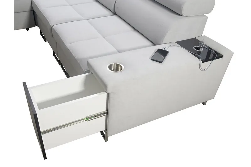 Morenia 4-sits Hörnbäddsoffa Höger - Brun - Möbler - Soffa - Bäddsoffa