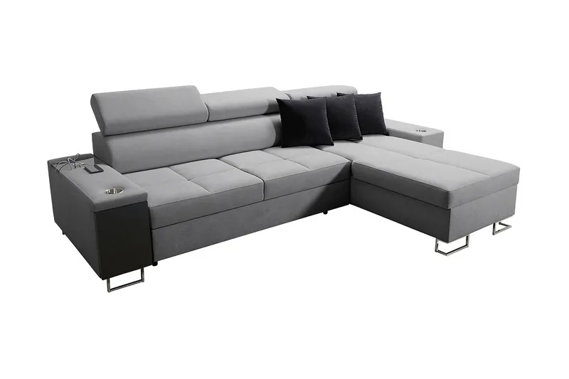 Morenia 4-sits Hörnbäddsoffa Höger - Ljusgrå - Möbler - Soffa - Bäddsoffa